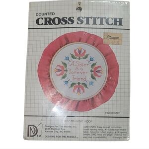 Designs for the Needle Counted Cross Stitch Kit 3003/Sister Vtg 83 Craftcore NIP